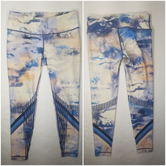 Wear it To Heart Sz M Reversible Print Leggings - Picture 1 of 8